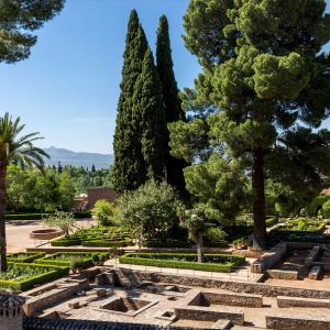 Vistas de los jardines del Parador de Granada