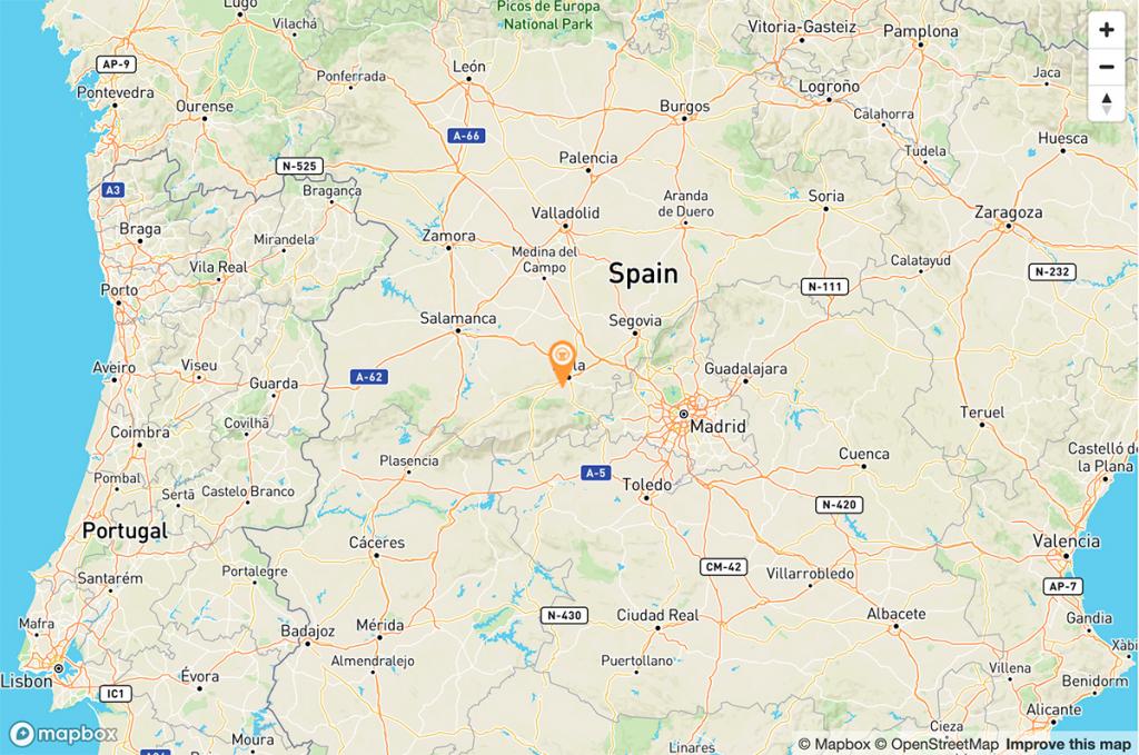 Mapa Parador de Ávila