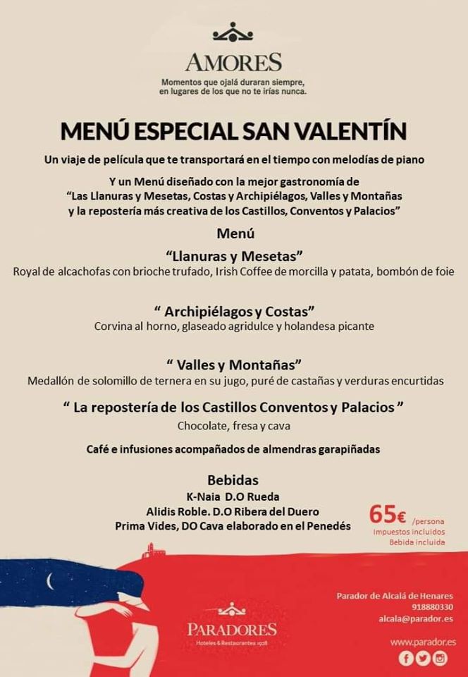 Menú San Valentín Alcalá