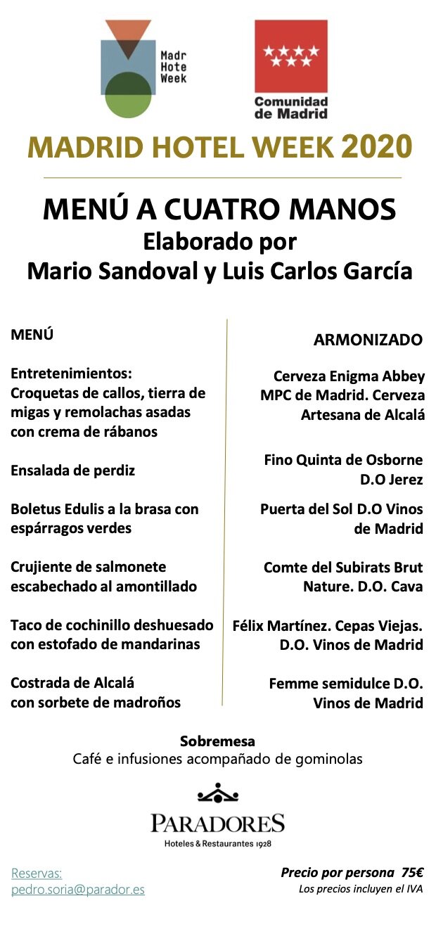 Cena a 4 manos chef Alcalá-Sandoval
