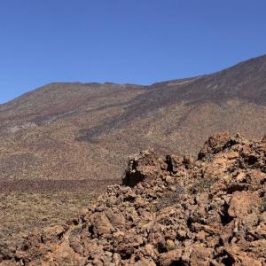Panorámica del valle con el Parador a un lado y el Teide al otro