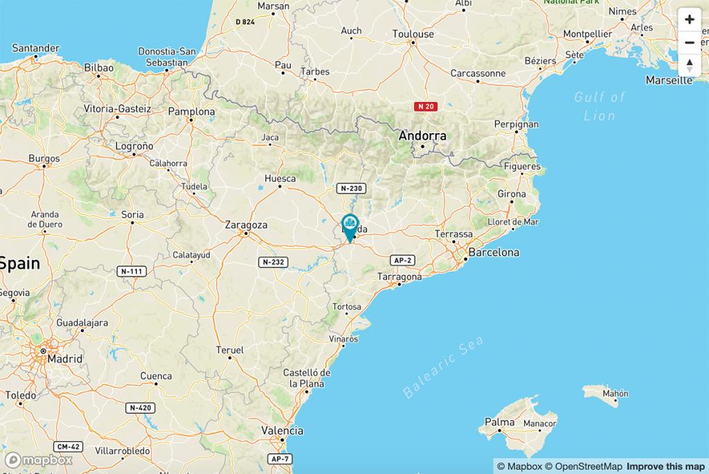 Mapa Parador de Lleida
